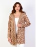 Leopard Print Premium Cardigan with Hood and Pockets	